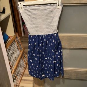 Strapless summer beach dress